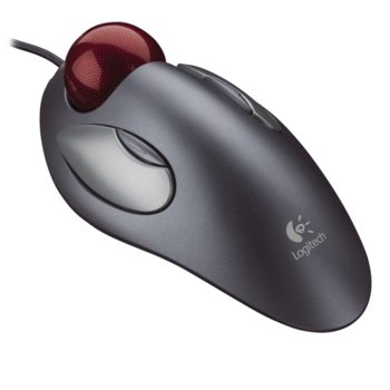 Мишка Logitech Trackman Marble, оптична (300 dpi), 4 бутона, USB, PS2, сребриста | JAR Computers Logitech Trackman Marble 910-000806