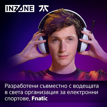 слушалки sony inzone h5 бели