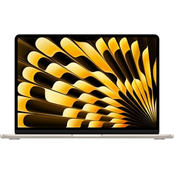 Лаптоп Apple MacBook Air 13.6 M3 (MXCU3ZE/A)(Starlight), осемядрен Apple M3 4.05GHz, 13.6" (34.54cm) Liquid Retina IPS дисплей, 16GB LPDDR5, 512GB SSD, 2x Thunderbolt 4, macOS, десетядрен М3 GPU, 1.24kg | JAR Computers Apple MacBook Air 13.6 M3 16/512GB MXCU3ZE/A