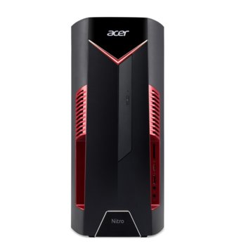 Настолен компютър Acer Nitro N50-600 (Nitro 50) (DG.E0MEX.08C), осемядрен Coffee Lake Intel Core i7-9700 3.0/4.7 GHz, NVIDIA GeForce RTX 2060 6GB, 8GB DDR4, 256GB SSD & 1TB HDD, 1x USB Type-C, клавиатура и мишка, Endless OS | JAR Computers Acer Nitro N50-600 (Nitro 50) DG.E0MEX.08C