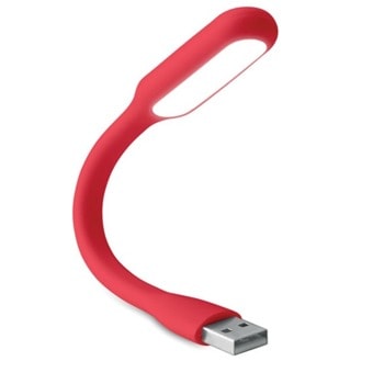USB лампа More Than Gifts Kankei Red, USB, LED, възможност за надписване и брандиране чрез тампонен печат, червена image