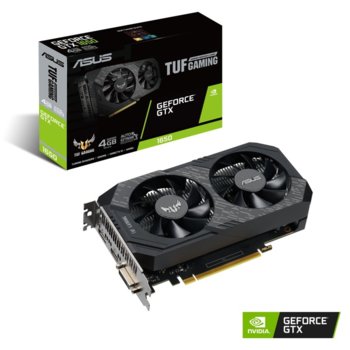 Видео карта Nvidia GeForce GTX 1650, 4GB, Asus TUF Gaming, GDDR5, 128-bit, DP, HDMI, DVI | JAR Computers Asus TUF-GTX1650-4G-GAMING