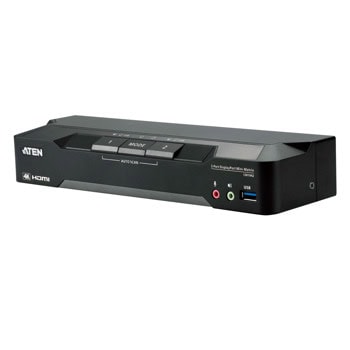 KVM суич ATEN CM1942, от 2x USB A(ж), 4x DisplayPort, към 4x USB A(ж), 2x HDMI(ж), 4096x2160@60hz, черен | JAR Computers Aten CM1942