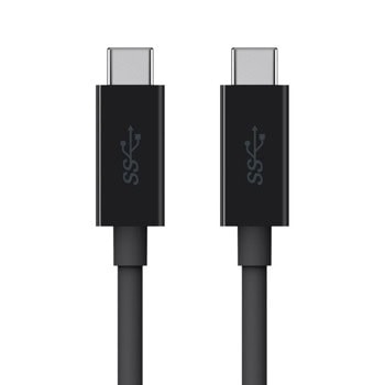 Кабел Belkin F2CU049bt2M-BLK, от USB C(м) към USB C(м), 2m, черен | JAR Computers Belkin F2CU049bt2M-BLK