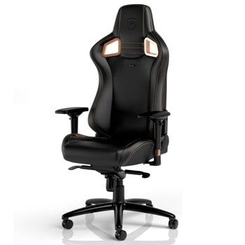 Геймърски стол noblechairs EPIC Limited Edition Copper (NBL-EPC-PU-XXI), до 120kg, еко кожа, метална база, коригиране височина, черен image