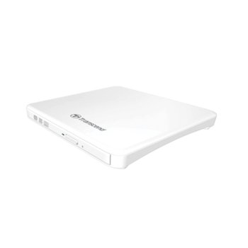 Оптично устройство Transcend Slim Type, външно, USB, четене/записване, бяло | JAR Computers Transcend 8X DVD, Slim Type, USB (White) Thickness