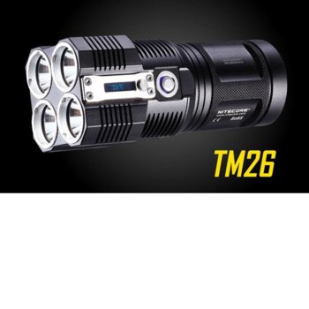 Фенер Nitecore TM26 + 4батерии Nitecore26 BTS25638