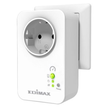 Смарт контакт Edimax SP-2101W, WiFi, включване/изключване/мониторинг през iPhone, IPAD и Android, вграден електромер | JAR Computers Smart Plug Switch Edimax SP-2101W WiFi