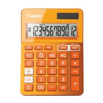 Калкулатор Canon LS-123K-OR, функция за данъчни изчисления, оранжев image
