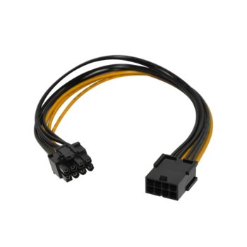 Кабел Makki MAKKI-CABLE-PCIE8-EXTENSION-30cm, от PCIe 8pin(м) към PCIe 8pin(ж), 30см, подходящ за добив на криптовалути | JAR Computers Makki Mining PCI-E 8pin Extension cable 30cm
