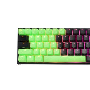 Капачки за механична клавиатура Ducky Green 31-Keycap Set Rubber Backlit Double-Shot US Layout image
