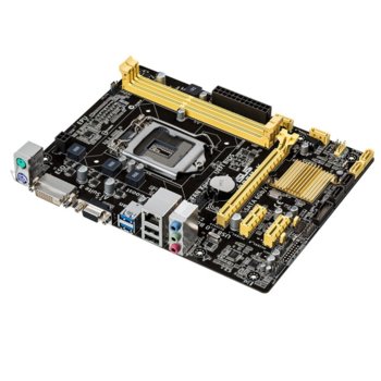Дънна платка Asus B85M-K, B85, LGA1150, DDR3 1600, PCI-E 3.0 (DVI), SB7.1, Lan1000, 4x SATA 6Gb/s, 2x USB 3.0, uATX | JAR Computers Asus B85M-K
