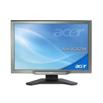 Монитор Acer 26" TFT, AL2623_Titanium Silver 5ms 1600:1 500cd/m2 DVI Speakers 3Y | JAR Computers Acer 26" TFT