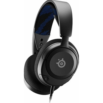 Слушалки SteelSeries Arctis Nova 1P Black, микрофон, гейминг, Active Noise Cancellation, 360° Spatial Audio, Almighty Audio, AUX, черни | JAR Computers SteelSeries Arctis Nova 1P Black 61611