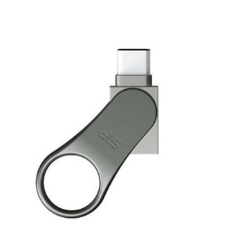 Памет 16GB USB Flash Drive, Silicon Power Mobile C80 Titanium, USB 3.1/USB Type C, сребриста | JAR Computers Silicon Power 16GB Mobile C80 Titanium USB 3.1 A/C