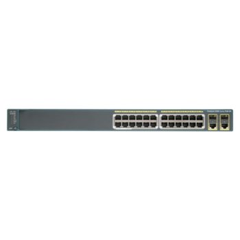 Суич Cisco Catalyst 2960, 24x100Mbps PoE + 2 T/SFP LAN Base Image | JAR Computers Cisco Catalyst 2960 24 10/100 PoE + 2 T/SFP LAN