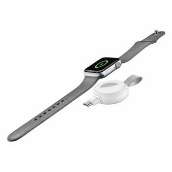Безжично зарядно Cellularline Apple Watch Power Pill, за смарт часовник Apple, USB-C (м), бяло | JAR Computers Cellularline Apple Watch Power Pill White IT7870
