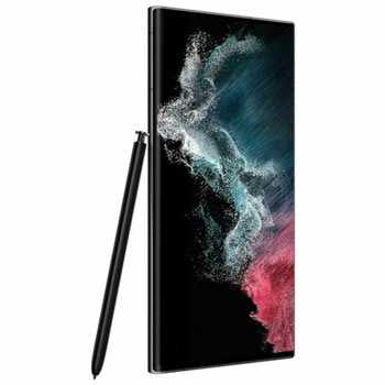 Смартфон Samsung Galaxy S22 Ultra 5G (черен), поддържа 2 sim карти, 6.8" (17.27 cm) Dynamic AMOLED 2X, 120Hz дисплей, осемядрен Exynos 2200 2.8, 8GB RAM, 128GB Flash памет, 108.0 + 12.0 + 10.0 + 10.0 & 40.0 Mpix камера, Android, 227g | JAR Computers Samsung Galaxy S22 Ultra 128GB 5G Black