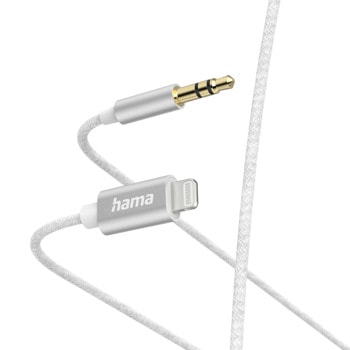 Кабел Hama 201522, от Lightning(м) към 3.5 mm, 1м, бял | JAR Computers Hama 201522