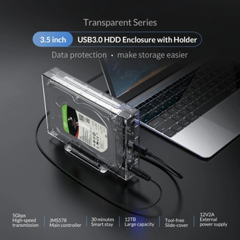 Orico 3.5inch Transparent USB Case 3159U3