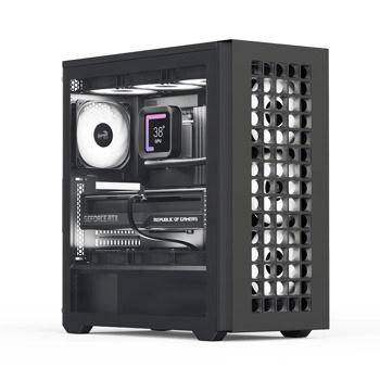 Кутия AeroCool D502A, ATX/mATX/Mini-ITX, 1x USB 3.1, 3x 120 mm ARGB вентилатора, черна, с прозорец, без захранване | JAR Computers Кутия AeroCool D502A черна