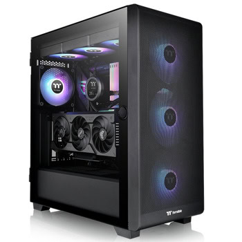 Кутия Thermaltake S250 TG ARGB, EATX/ATX/mATX/Mini-ITX, 2x USB 3.0, с прозорец, черна, без захранване | JAR Computers Thermaltake S250 TG ARGB
