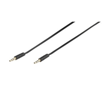 Кабел Vivanco 46214, от Jack 3.5mm(м) към Jack 3.5mm(м), 2.5m, черен | JAR Computers Vivanco 46214
