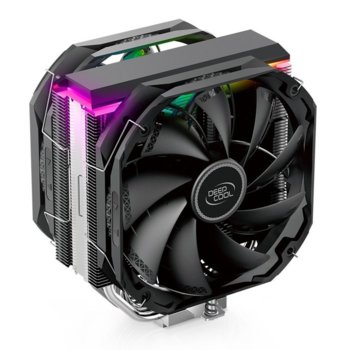 Охлаждане за процесор DeepCool AS500 PLUS aRGB, съвместимо с LGA 1200/1150/1151/1155/1156/1366/2011-0/2011-3/2066 & AMD AM4/AM3+/AM3/AM2+/AM2/FM2+/FM2/FM1 | JAR Computers DeepCool R-AS500-BKNLMP-G
