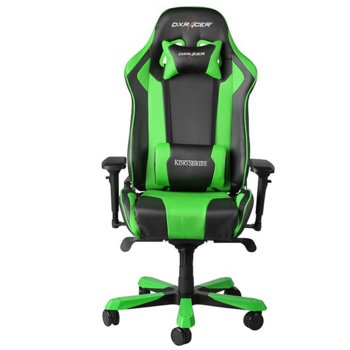 Геймърски стол DXRacer King OH/KF06/NE, черен/зелен | JAR Computers DXRacer King OH/KF06/NE