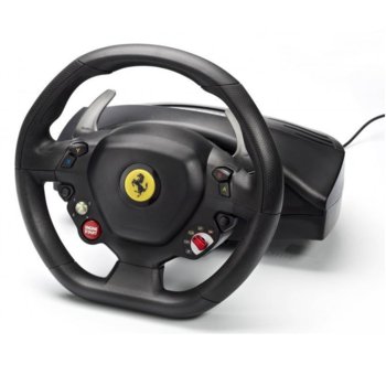 Волан Thrustmaster Ferrari 458 Italia, включва педали, черен, за Xbox 360 image