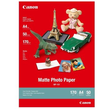 Фотохартия Canon MP-101, А4, матова, 170 g/m2, 50 листа | JAR Computers Canon MP-101