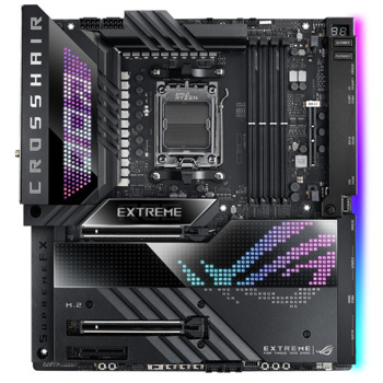 Дънна платка Asus ROG Crosshair X670E Extreme, X670E, AM5, DDR5, PCI-E 5.0, 5x M.2, 6x SATA 6Gb/s, 1 x USB 3.2 Gen 2x2, Wi-Fi 6E, Bluetooth 5.3, E-ATX | JAR Computers Asus ROG Crosshair X670E Extreme 90MB1B10-M0EAY0