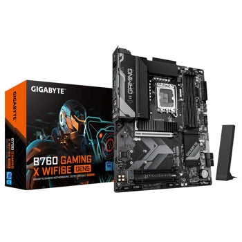 Дънна платка Gigabyte B760 GAMING X WIFI6E GEN5, B760, LGA1700, DDR5, PCI-E 5.0 (DP&HDMI), 4x SATA 6Gb/s, 3x M.2 slots, 2.5GbE LAN, ATX | JAR Computers Дънна платка Gigabyte B760 GAMING X WIFI6E GEN5