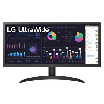 Монитор LG 26WQ500-B, 25.7" (65.278 cm) IPS панел, 75Hz, Full HD, 5ms GTG, 250cd/m2, HDMI | JAR Computers LG 26WQ500-B