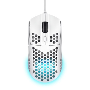 Мишка Trust GXT 928W Helox (25389), оптична (6400dpi), USB, бяла, гейминг, 6 програмируеми бутона | JAR Computers Trust GXT 928W Helox 25389