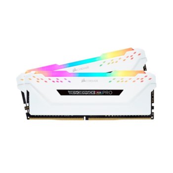 Памет 16GB (2x8GB) 3200MT/s, Corsair Vengeance RGB PRO White CMW16GX4M2C3200C16W, 1.35 V | JAR Computers Corsair 16GB 3200MHz Vengeance RGB PRO White