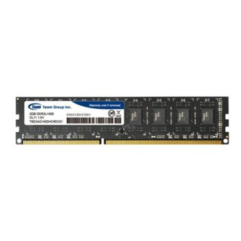 Памет 2GB DDR3, 1600MT/s, Team Group TED32G1600C11BK, 1.5V | JAR Computers Team Group 2GB DDR3 1600MHz TED32G1600C11BK