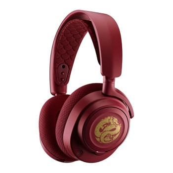 Слушалки SteelSeries Arctis Nova 7 Dragon Edition, безжични, Bluetooth, USB "тип донгъл", шумопотискащ микрофон, гейминг, 40mm говорители, червени | JAR Computers SteelSeries Arctis Nova 7 Dragon Edition 61557