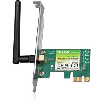 Мрежови адаптер TP-Link TL-WN781ND, 150Mbps, Wireless-N/G/B, PCI-Е Adapter | JAR Computers TP-Link TL-WN781ND 150Mbps WirelessN PCI-Е Adapter