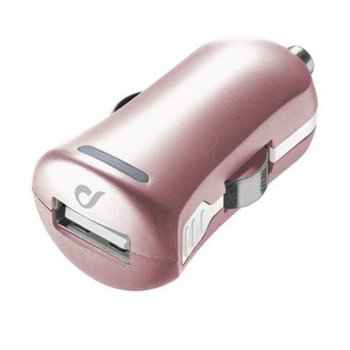 Зарядно за кола Cellularline 4675, от авт. запалка към USB A(ж), розово | JAR Computers Cellularline 4675 Unique Design 12V Розово