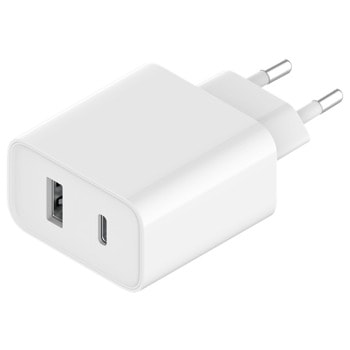 Зарядно устройство Xiaomi Mi 33W Wall Charger, от контакт към USB Type C (ж)/USB Type A (ж), 11V/3A, 12V/2.25A, бял | JAR Computers XIAOMI Mi 33W Wall Charger Type-A Type C EU