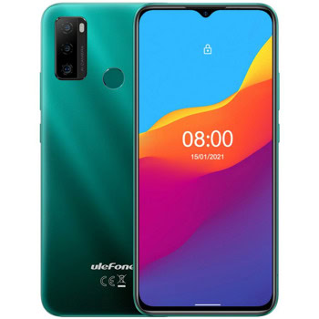 Смартфон Ulefone Note 10 (зелен), поддържа 2 SIM карти, 6.52" (16.56cm) LCD дисплей, осемядрен Unisoc SC9863A 4x1.6GHz & 4x1.2GHz, 2GB RAM, 32GB Flash памет(+microSD слот), 8.0 + 5.0 + 2.0 & 8.0 Mpix камери, Android, 203g | JAR Computers Ulefone Note 10 6937748734079