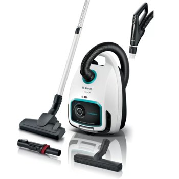 Прахосмукачка Bosch BGL6HYG1 Series 6, с торба, 600W, 4 л. вместимост, PowerProtect система, UltraAllergy филтър, бяла | JAR Computers Bosch BGL6HYG1 Series 6