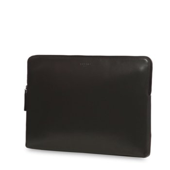 Knomo Laptop Leather Zip Sleeve черен
