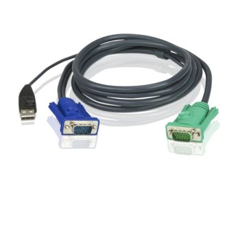 KVM кабел ATEN 2L-5202U, VGA(м) + USB A(м) към SPHD15/18(м), 1.8 м | JAR Computers ATEN 2L-5202U