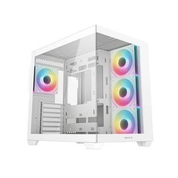 Кутия DeepCool CG530 4F WH, ATX/microATX/Mini-ITX, 2x USB 3.0, 4x 120mm ARGB вентилатора, с прозорец, бяла, без захранване | JAR Computers DeepCool CG530 4F WH R-CG530-WHADA4-G-1