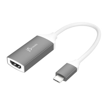 Преходник j5create JCA153G, от USB Type-C(м) към HDMI(ж), сив | JAR Computers j5create JCA153G