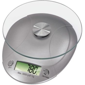 Кухненски кантар Xavax Milla 106993, дигитален, до 5кг, авт. изкл. след 1мин, едини за измерване грам, унция, мл. и LB, сребрист | JAR Computers Xavax Milla 106993