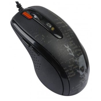 Мишка A4Tech F5 V-TRACK, оптична (3000 DPI), USB, черна, гейминг | JAR Computers A4 F5 V-TRACK GAMING USB BLACK