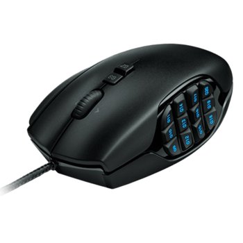 Мишка Logitech G600 MMO, оптична (8200 dpi), жична, USB, черна | JAR Computers Logitech G600 MMO Gaming Mouse 910-003623